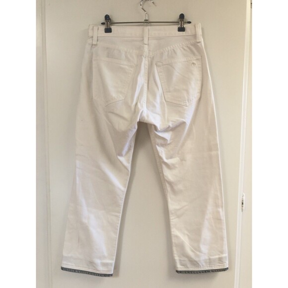 Rag & Bone Marilyn Crop White Bucquet Trim Women's Jeans Sz 27 - Picture 5 of 9